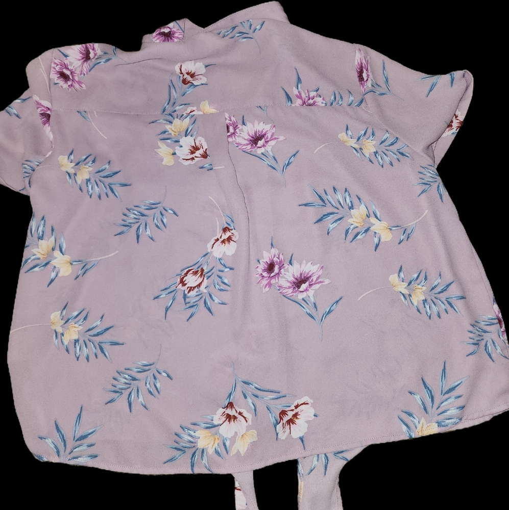 Pink Rose tie up blouse